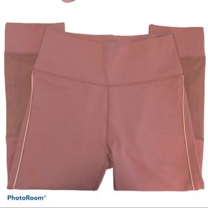 Fabletics Demi Lovato Shana High-Waist Capris Sheer Leg Panel size S